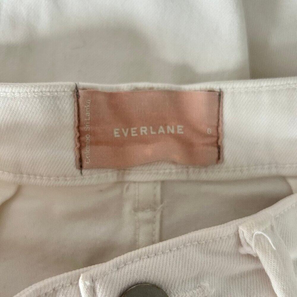 Everlane Straight Leg Cropped Pants Women 6 Bone White - Picture 8 of 12